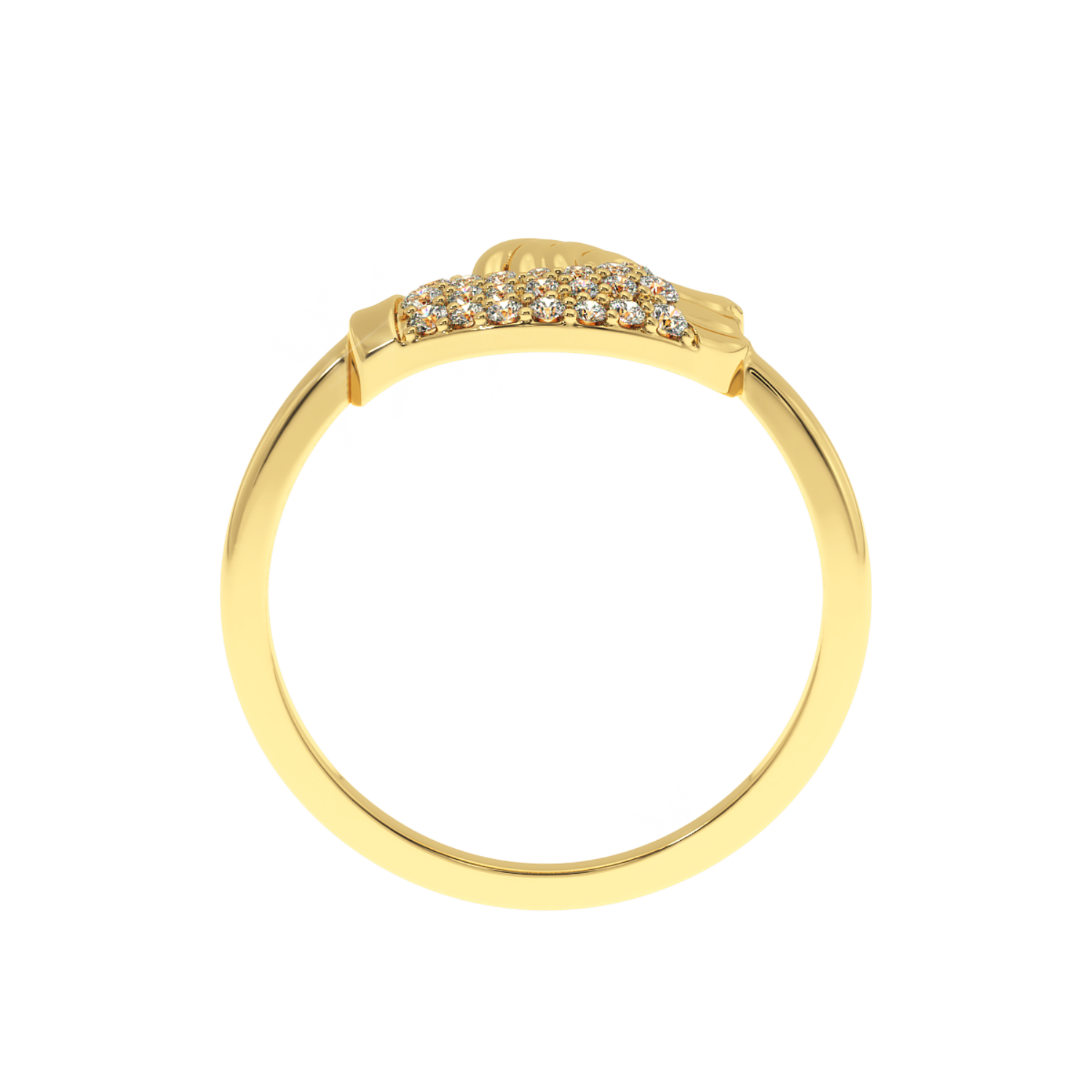 Solitairekart 0.18ct Lab Diamond Holding Hand Ring